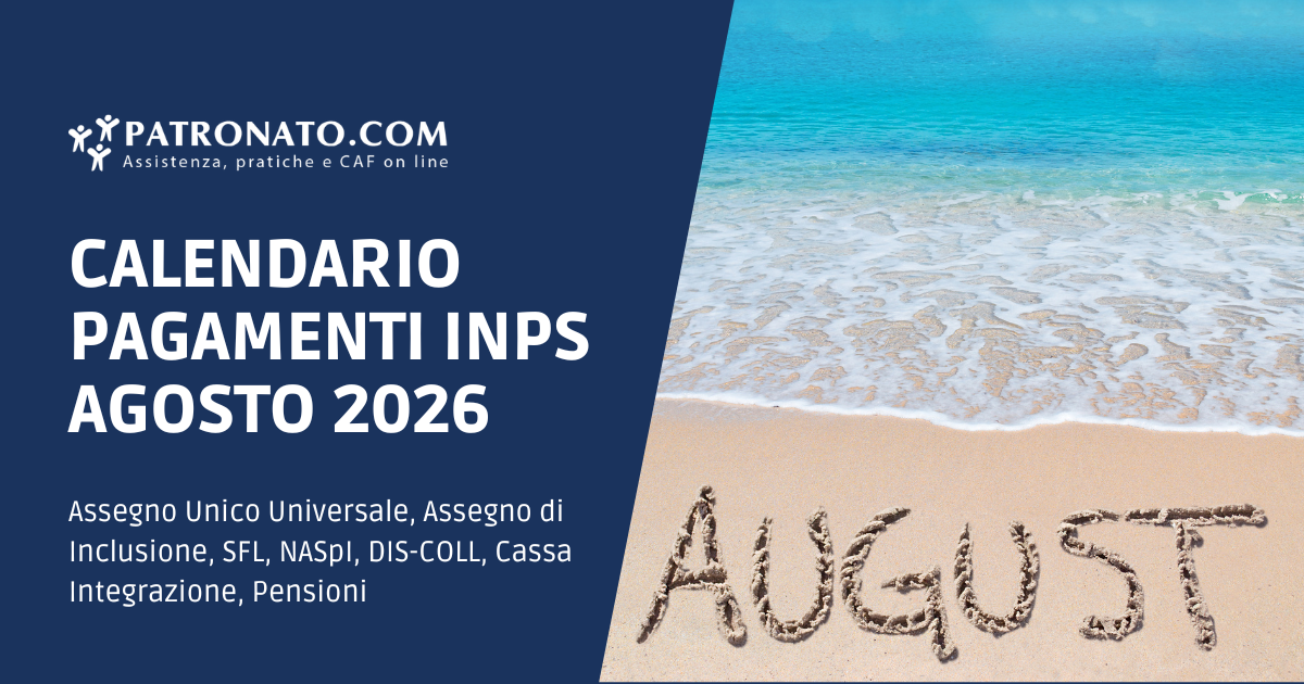 Calendario Pagamenti INPS Agosto 2026 Date e Giorni Accrediti