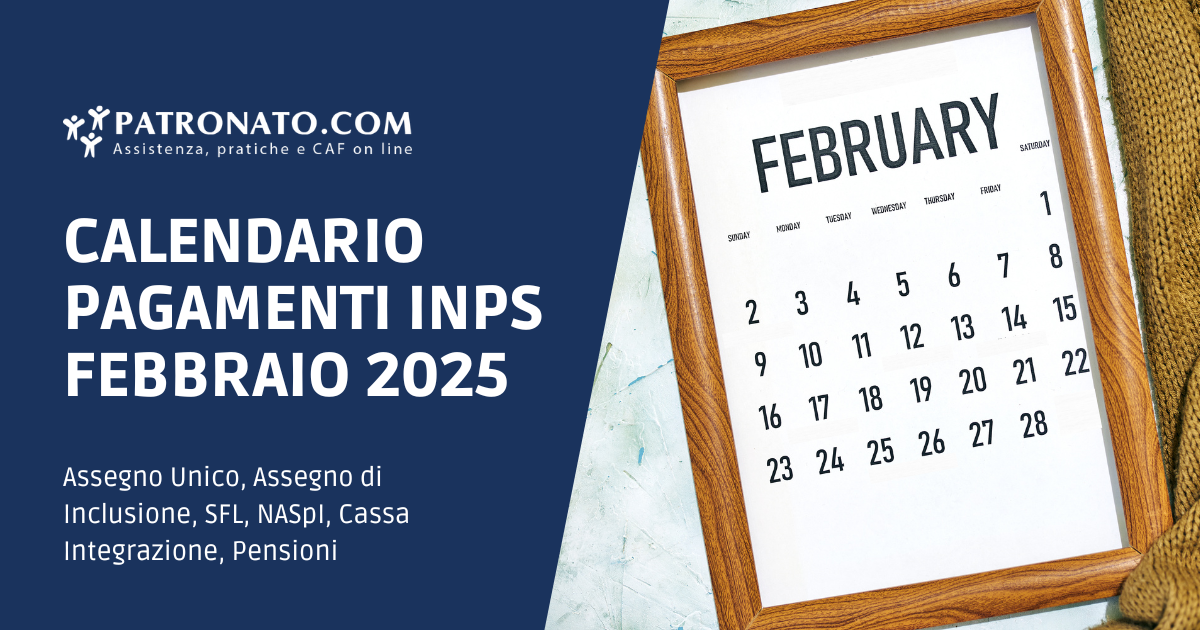 Calendario INPS Febbraio 2025
