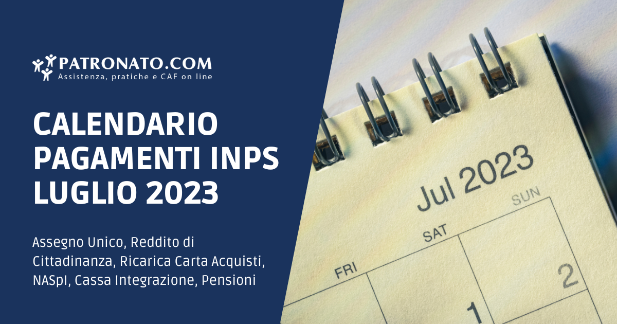 Calendario INPS luglio