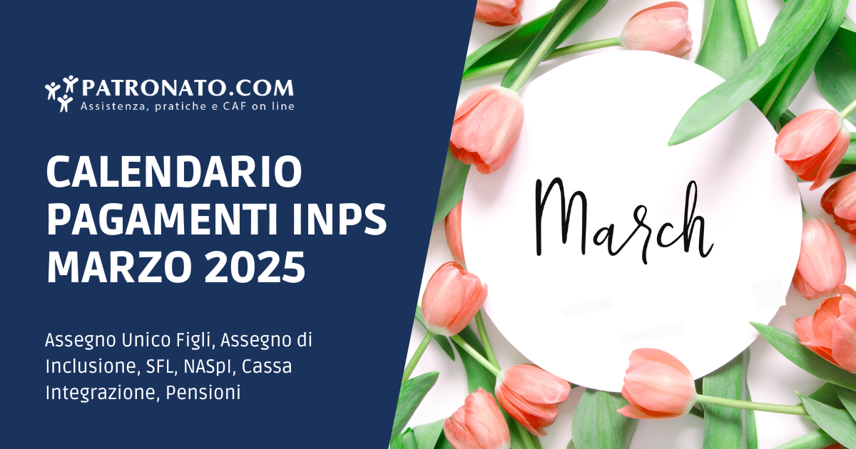 Calendario INPS Marzo 2025