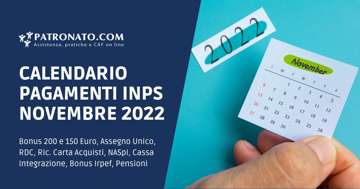 Calendario INPS  Novembre