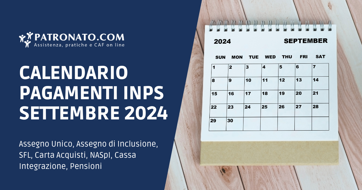 Calendario INPS Settembre 2024