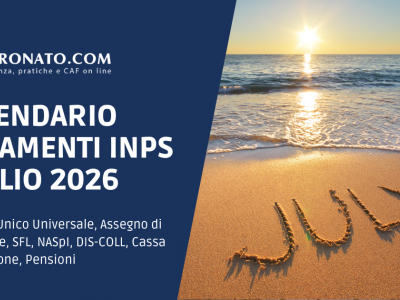 Calendario inps luglio 2026 date e giorni pagamenti