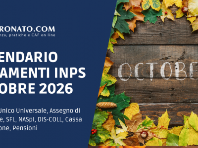 Calendario inps pagamenti ottobre 2026