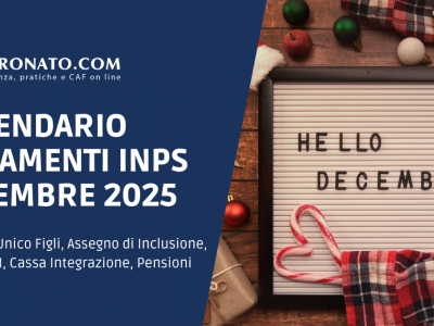 Calendario pagamenti INPS Dicembre 2025