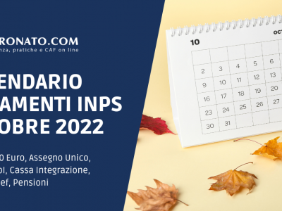 Calendario INPS ottobre