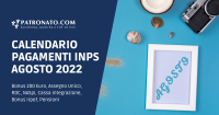 Calendario INPS  Agosto