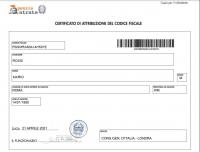 Certificato di Attribuzione Codice Fiscale