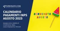 Calendario INPS agosto