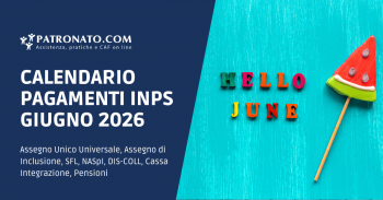 Calendario INPS Giugno 2026 Date e Giorni Pagamenti
