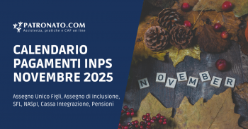 Calendario pagamenti inps novembre 2025