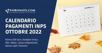 Calendario INPS ottobre
