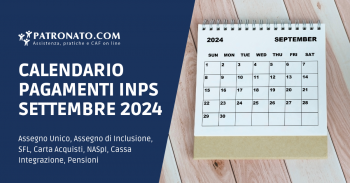 Calendario INPS Settembre 2024
