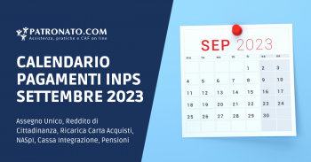 Calendario INPS Settembre