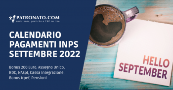 Calendario INPS Settembre